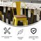Flash Furniture 24" Yellow Metal Counter Stool-Teak Poly Seat CH-31320-24GB-YL-PL2T-GG - alternate 2